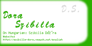 dora szibilla business card